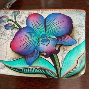 Anuschka India Leather Change Purse
